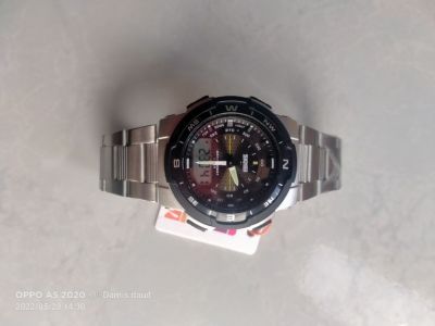 Jam skmei putih dobel jam aluminium