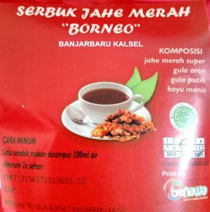 SERBUK JAHE MERAH BORNEO