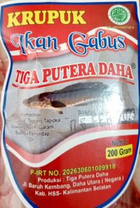 KERUPUK IKAN TIGA PUTERA DAHA (MENTAH)