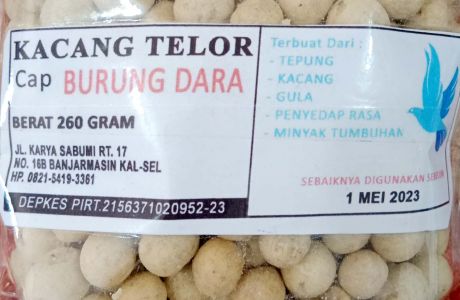 KACANG TELOR CAP BURUNG DARA 