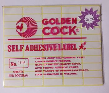 Golden Cock Label 109