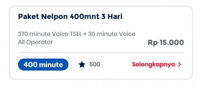 Data telp tsel sepuasnya 3hari