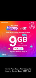 V. THREE HAPPY 9GB 7 HARI