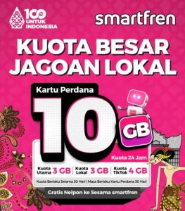 SP SMART 10GB 30HARI (6GB + 4GB TIKTOK) NEW