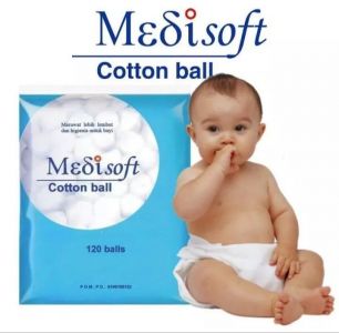 Cotton Balls Kapas Medisoft Biru 120ball 75gr