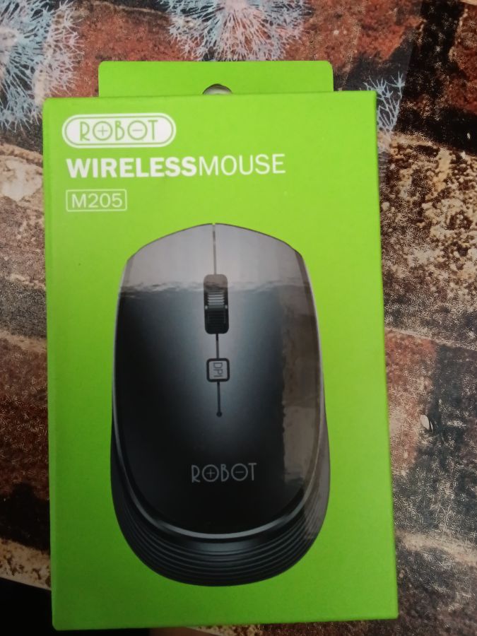 Mouse Wireless M205  hitam, biru