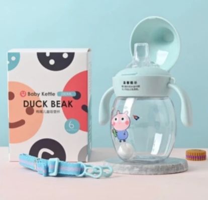 Botol Straw Cup Duck Biru/Pink