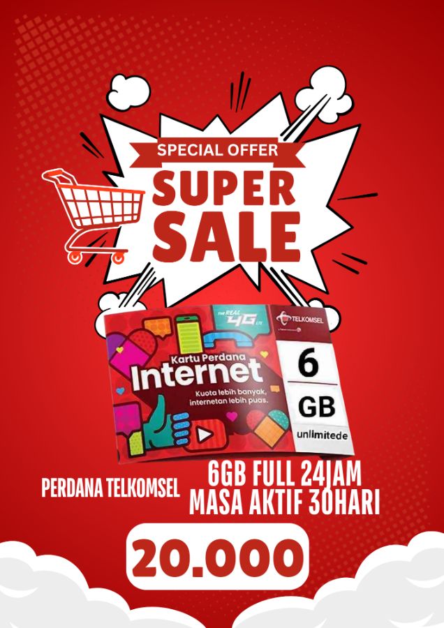 PROMO PERDANA TSEL 3GB / 30hari