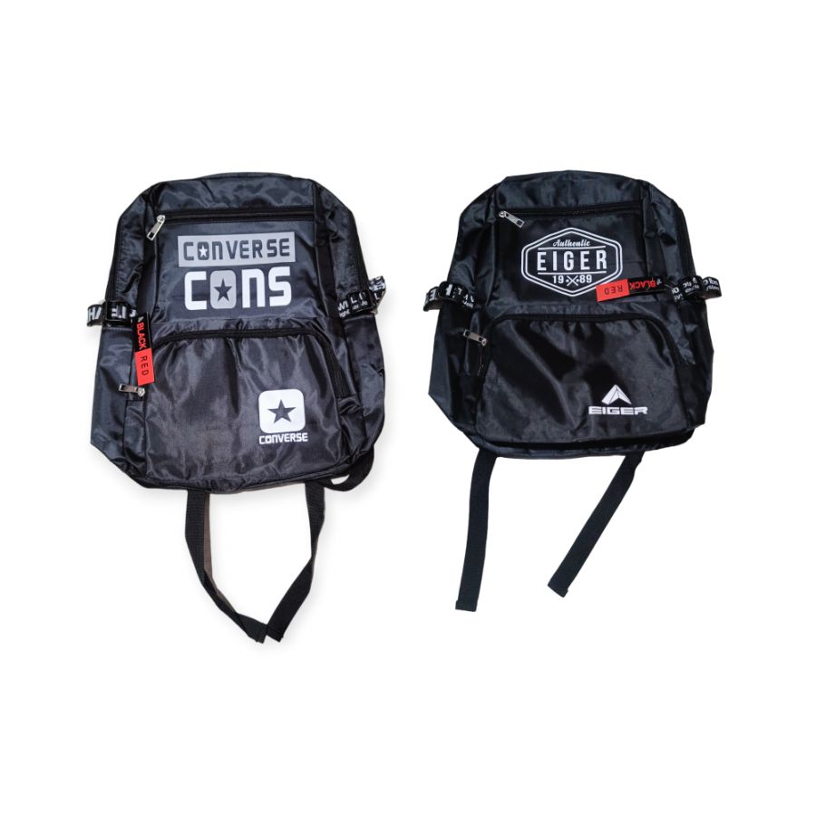 Ransel Hitam BLACK RED