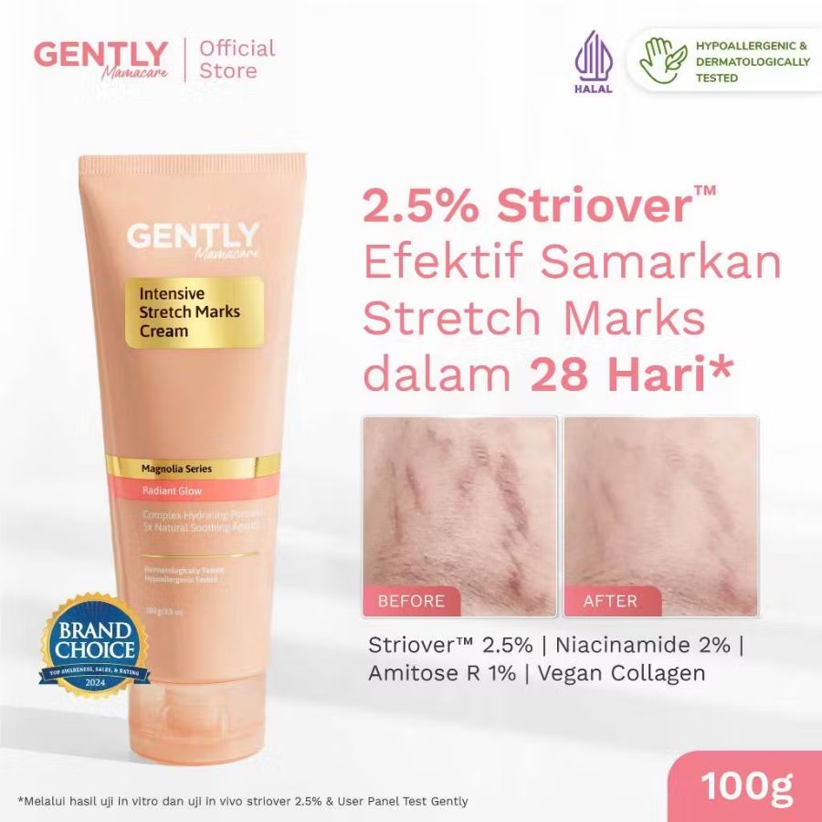 Gently Strechmark Penghilang Kerutan Halus 100gr