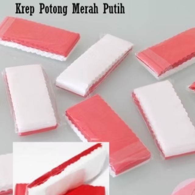 Kertas Crepe Warna Merah Putih