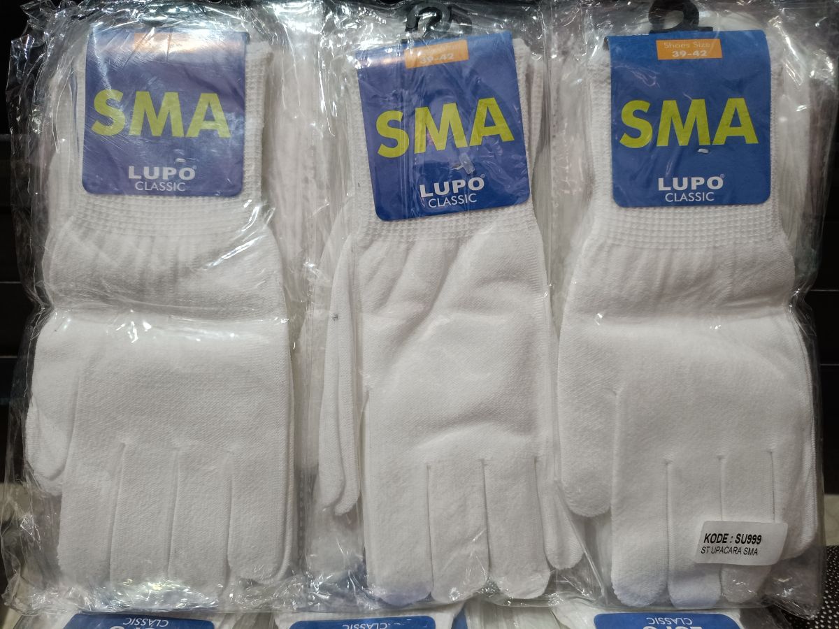 Kaos tangan putih lupo sma
