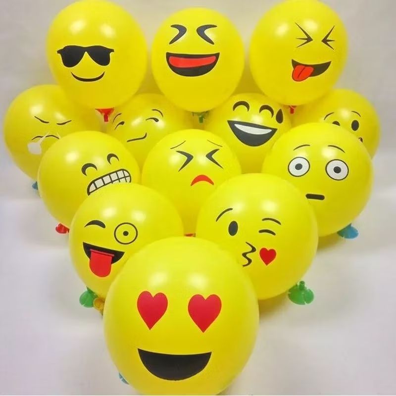 Balon tiup emoji tipis