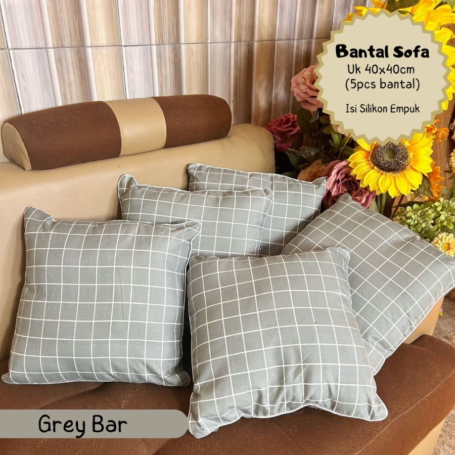 Bantal Sofa - GREY BAR