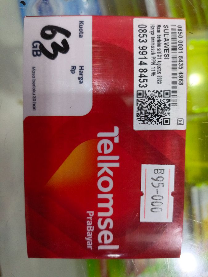 Kartu data Tsel 63gb 30h