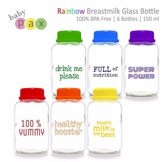 Botol kaca Babypax Colour selain Kuning