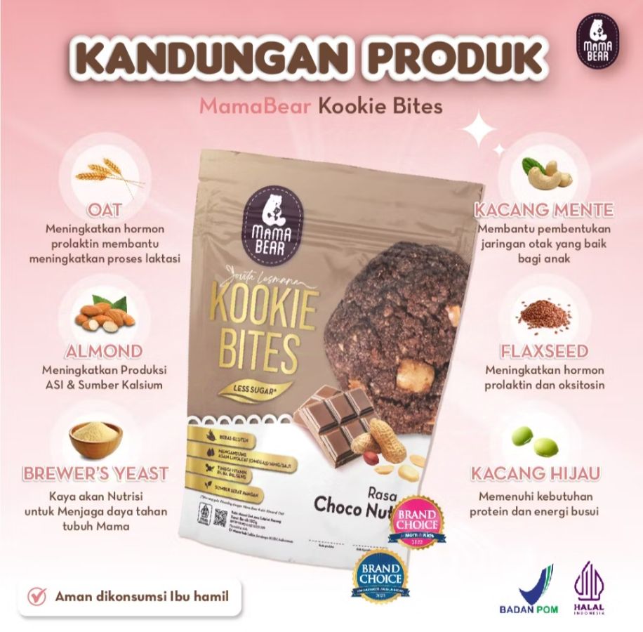 Kukis Mamabear Choco Nut/Chunky Oat/Cheese