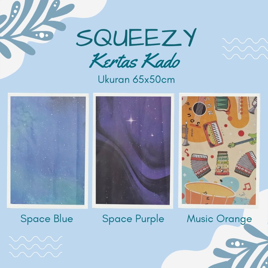 Kertas Kado SQUEEZY - SPACE BLUE