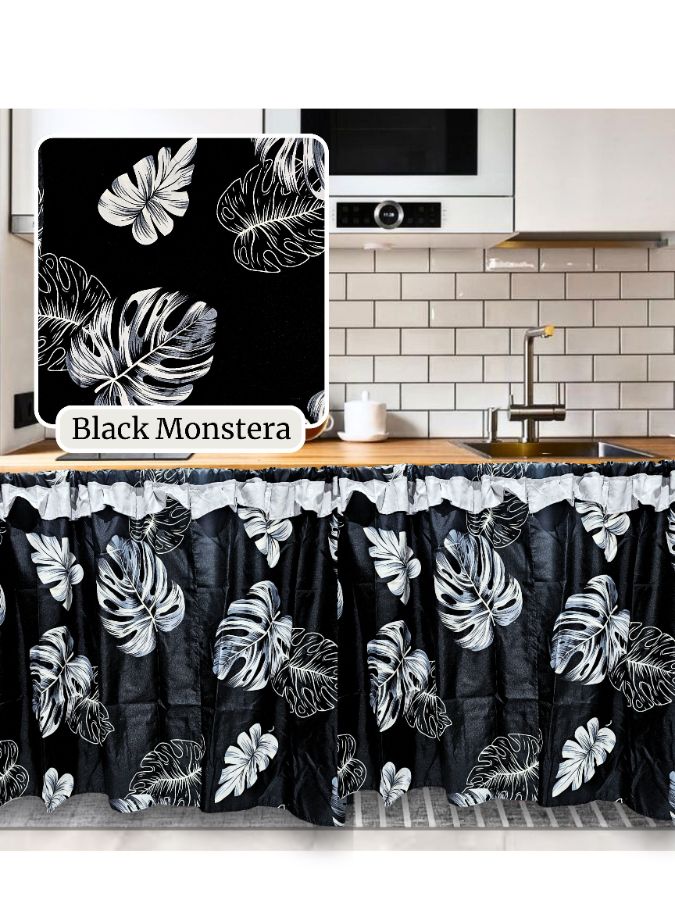 Gorden Kolong Dapur - BLACK MONSTERA