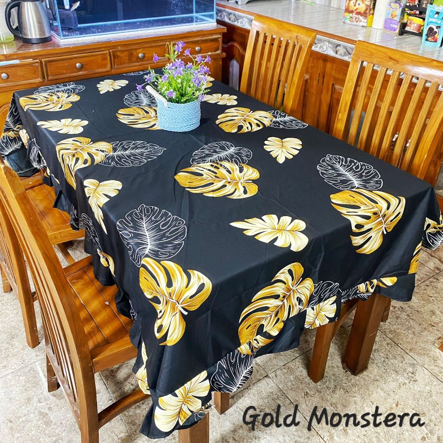 Taplak Meja Disperse - GOLD MONSTERA
