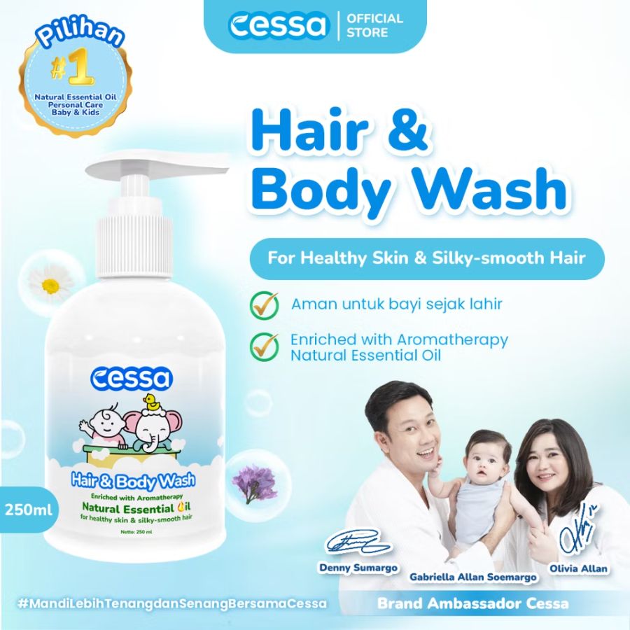 Cessa Hair and Body Wash 250ml Botol