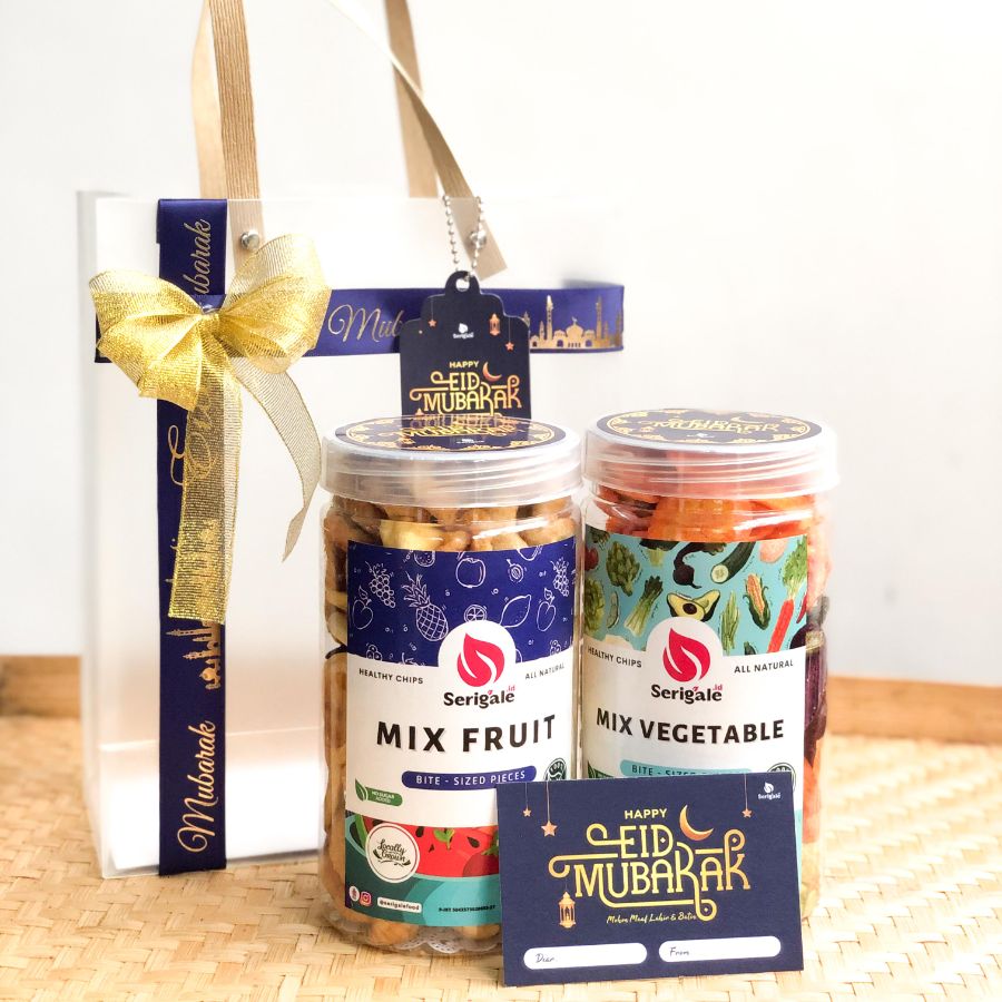 Paket Hampers Raya Navy / Green Special Idul Fitri Isi 2 Toples Mix 1000 ml