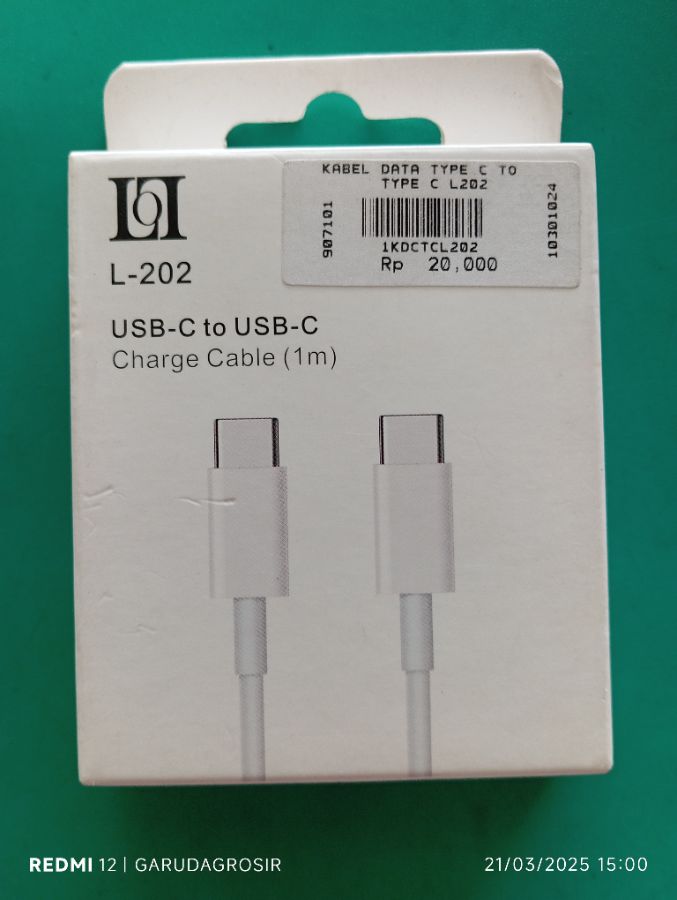 kabel data type c to type c l-202