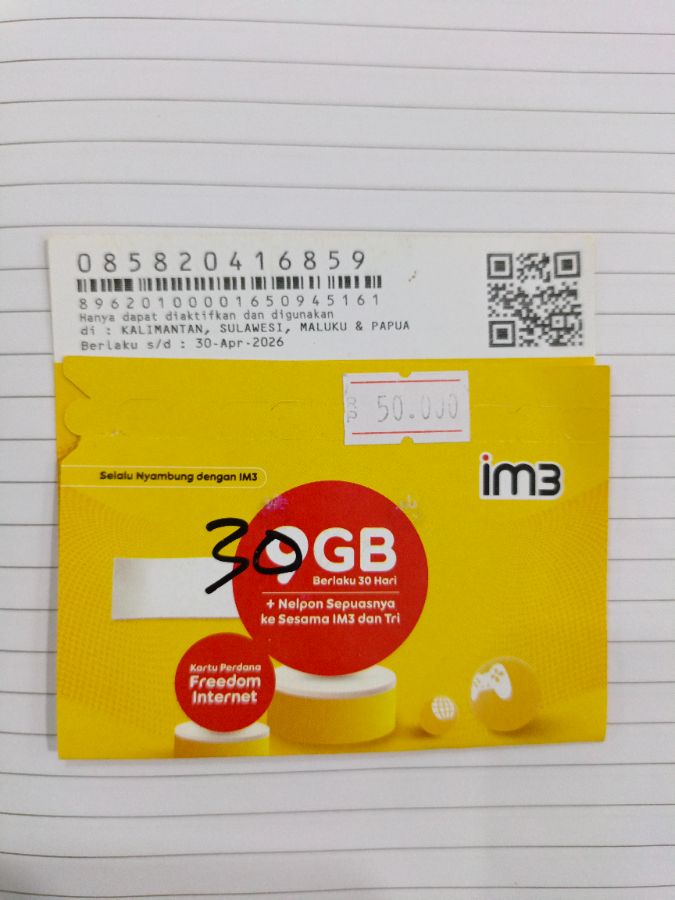 Kartu data 25gb aktif 