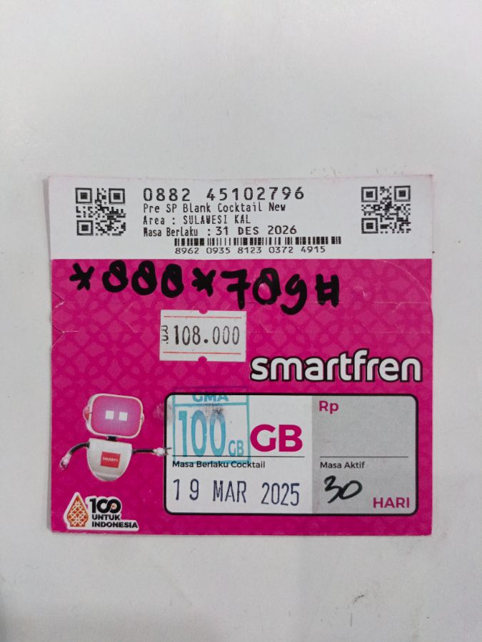 Kartu data smart 100gb 