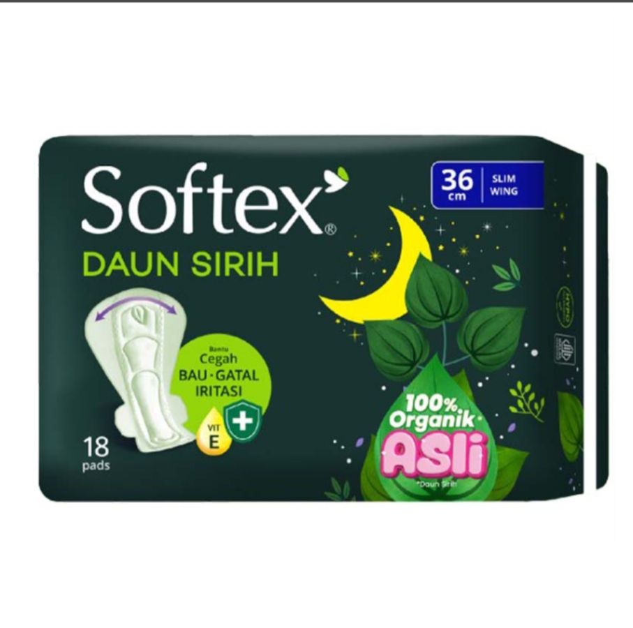 Softex daun sirih 36cm 18pd