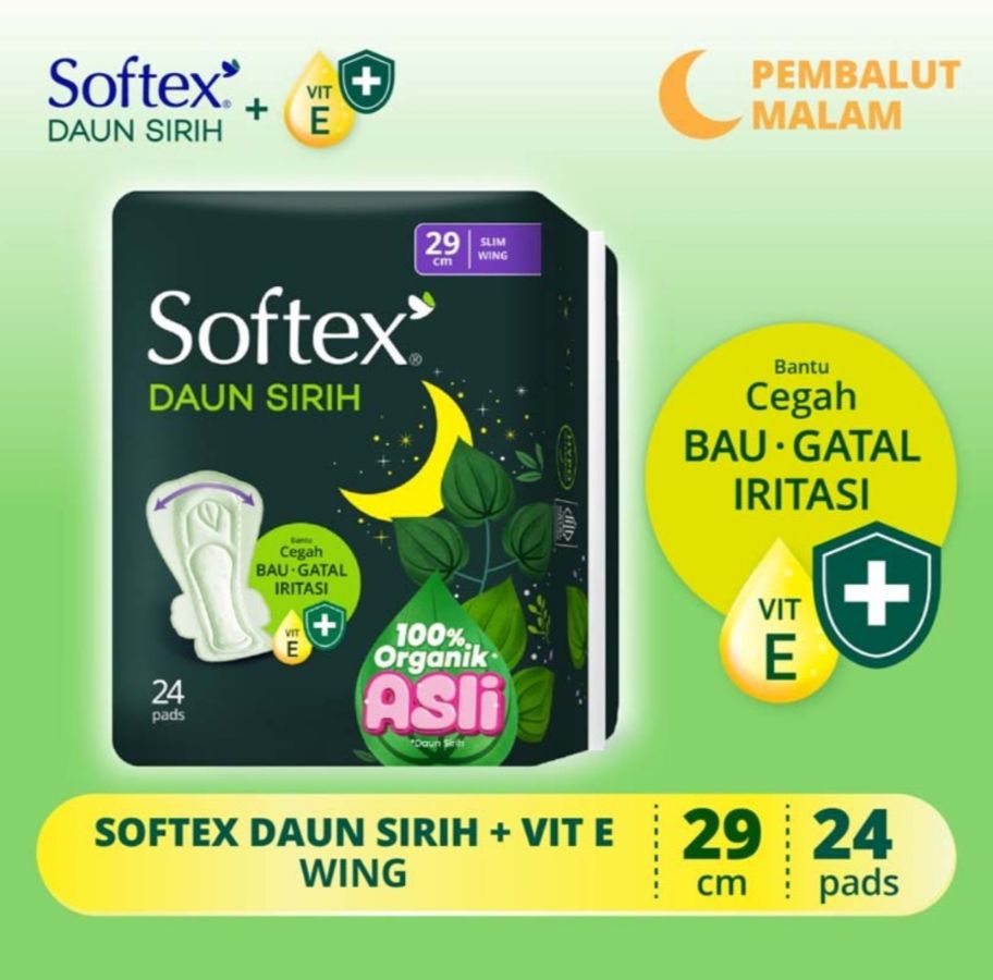 Softex daun sirih 29cm24pd