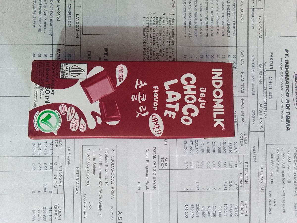 Susu uht Indomilk jeju 180ml