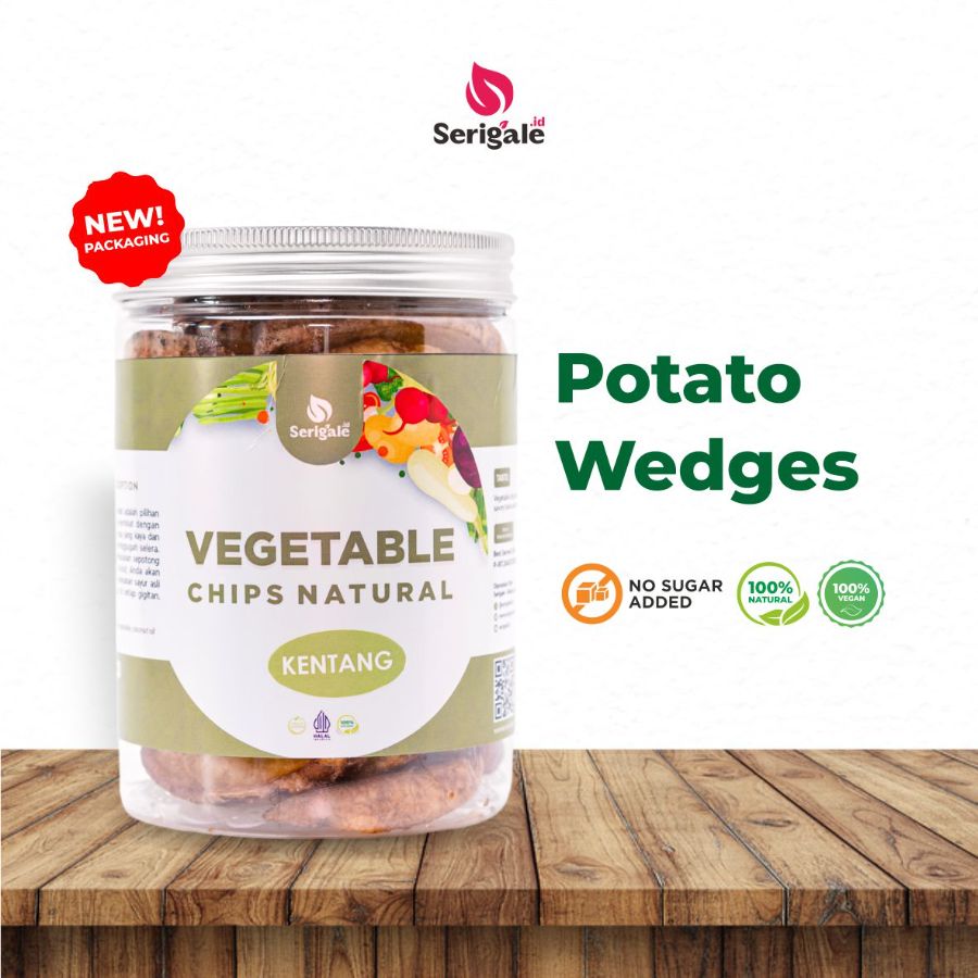 Keripik Kentang Wedges Kemasan Baru 650ml