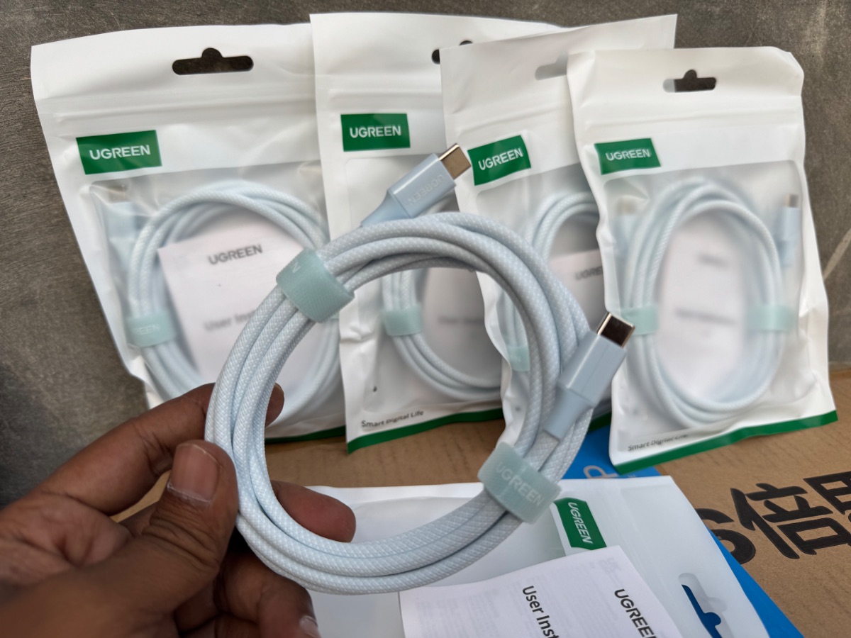 KD UGREEN C to C 100w Nylon 2m silver&green (GA)