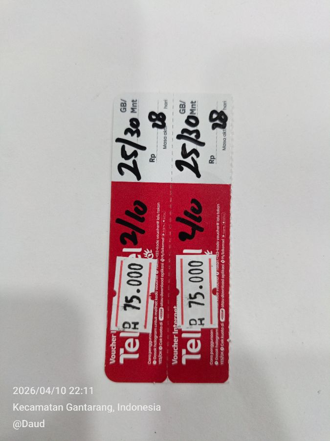 *Vocer tsel 25gb 30hari
