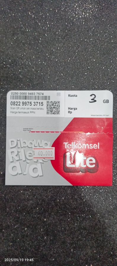 Kartu data tsel  simpati 3gb
