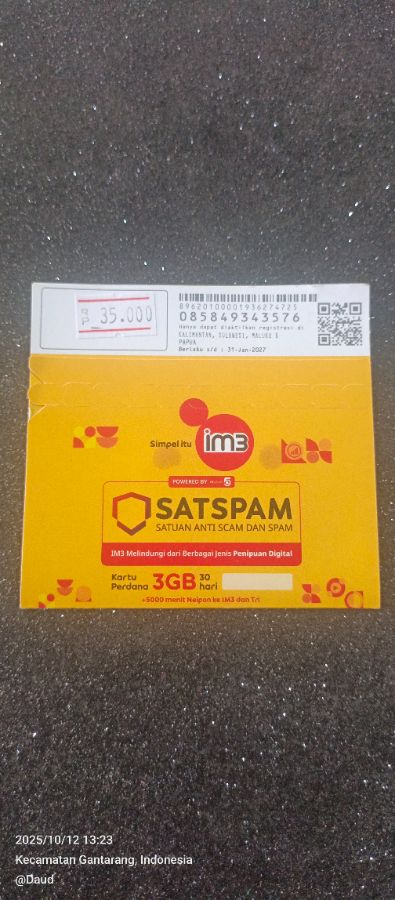 Kartu data im3 3gb 30hari