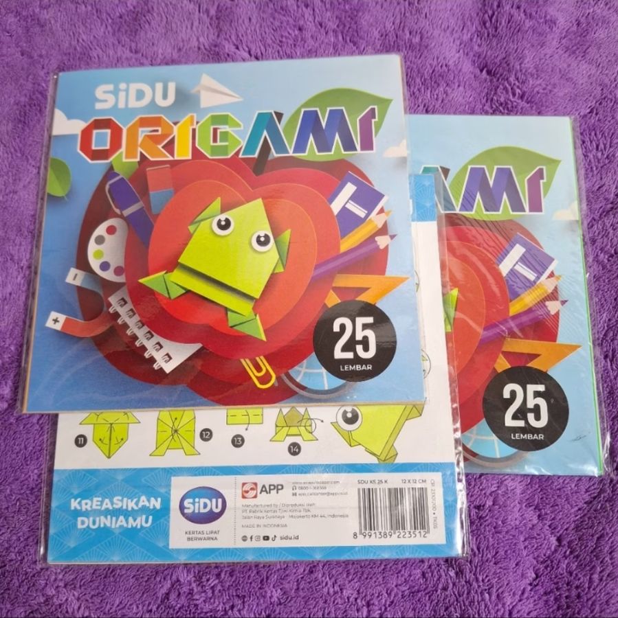 Kertas lipat Origami sidu 12 x 12