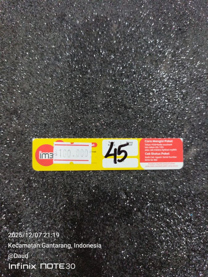*Voc im3 45gb 30hari