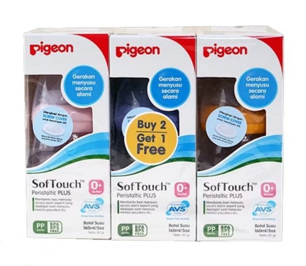 Botol Pigeon Peristaltic Plus Non Motif 160ml BOX all colour