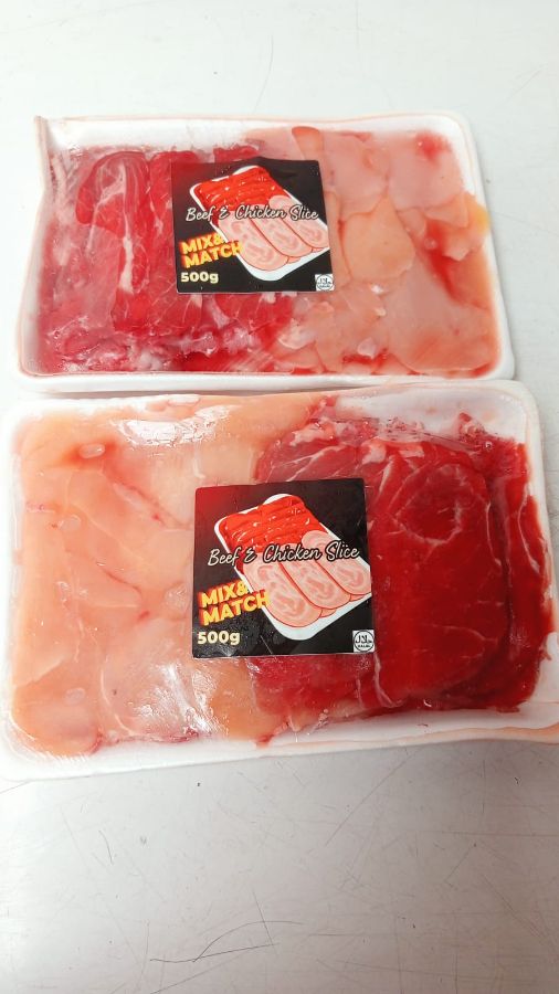 Slice mix sapi n ayam 