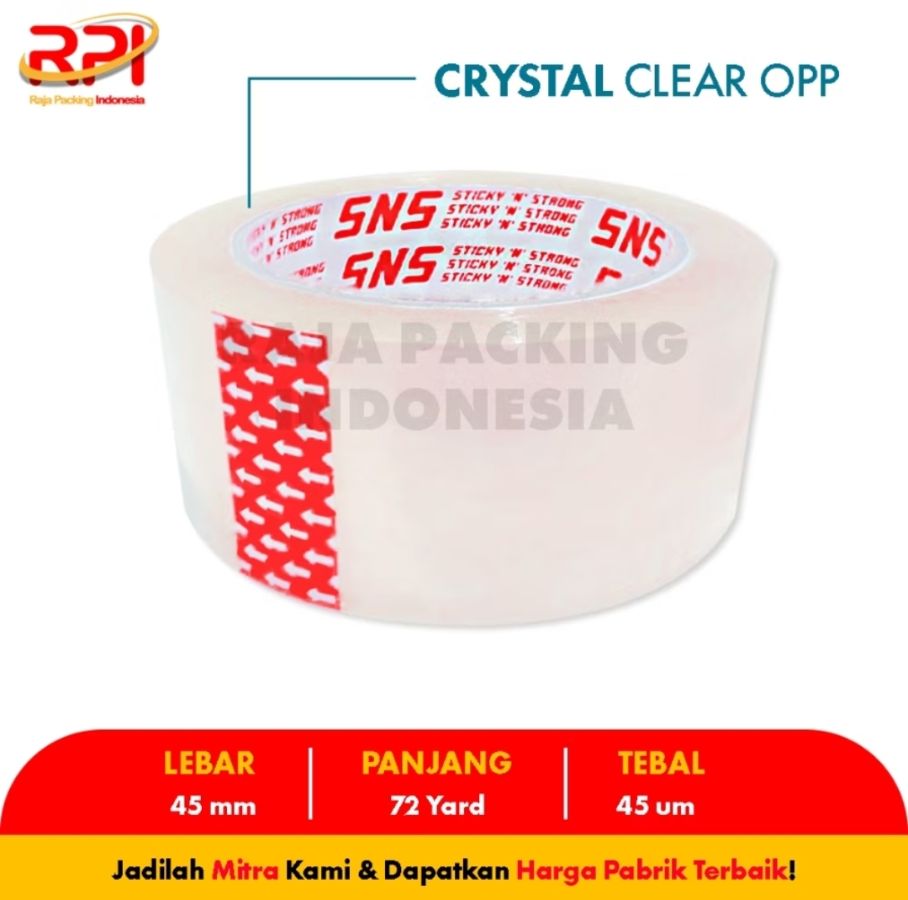 Isolasi bening sns  45 mm 72 yard
