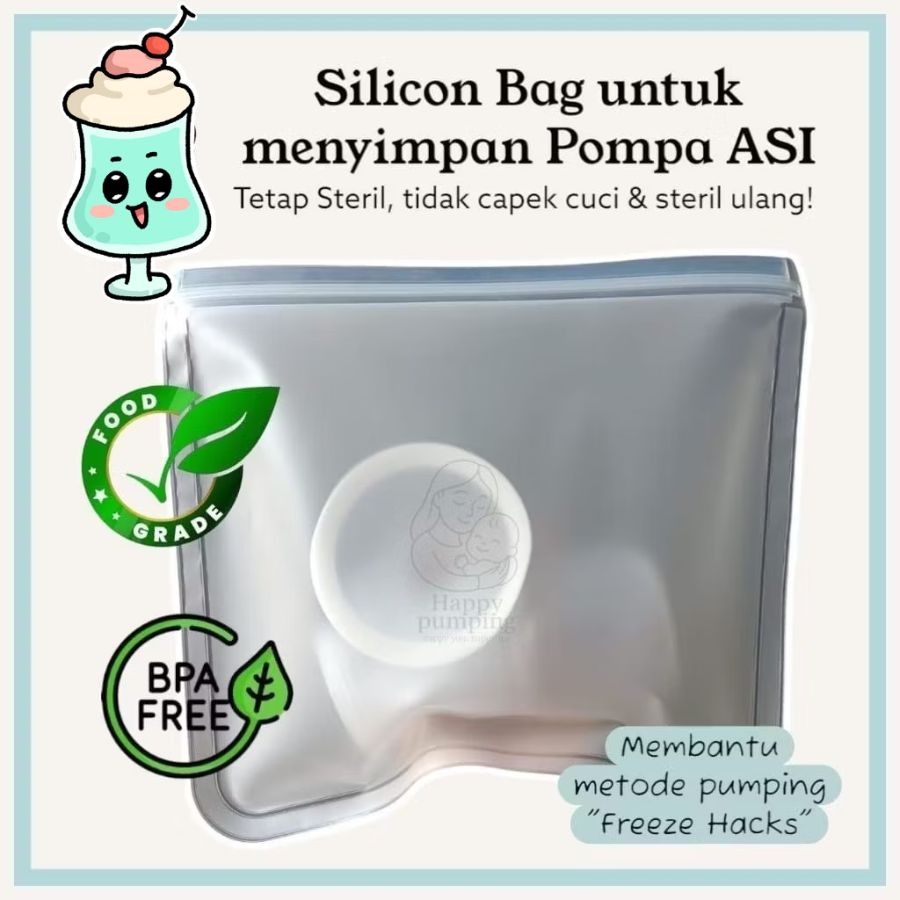 Tempat Pompa ASI Ziplock besar