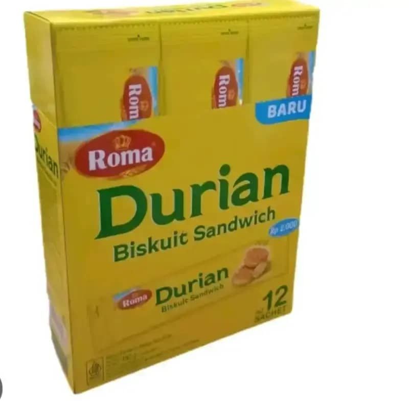 Roma Durian Biskuit Sandwich Box 41g