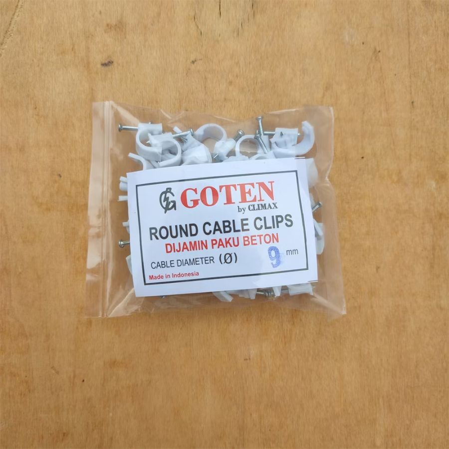 Klem kabel gloten 9mm