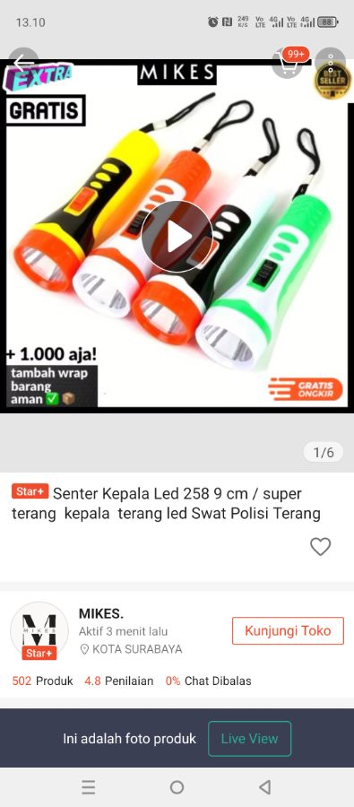 Senter genggam kecil