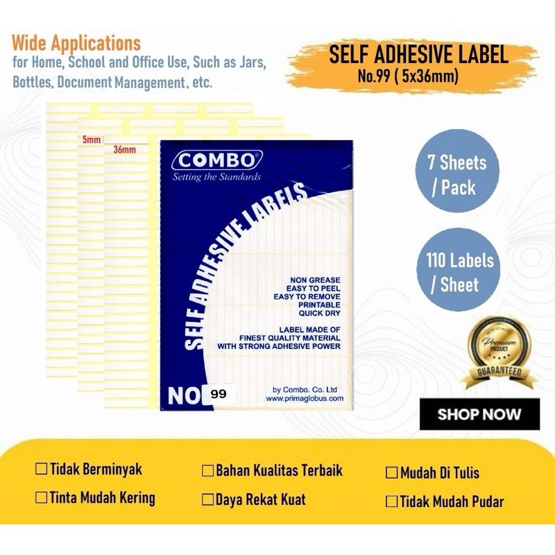 kertas label combo