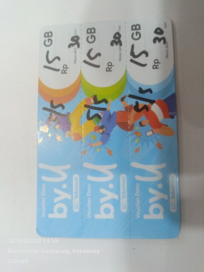 Voc data byu 15gb 30hari
