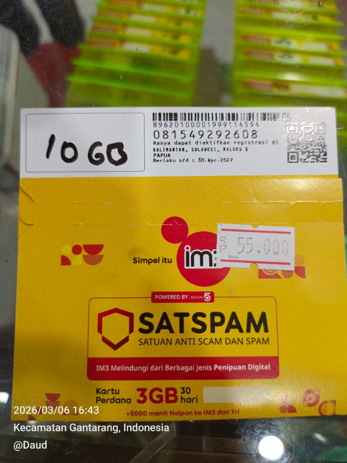 Kartu data im3 10gb 30hari