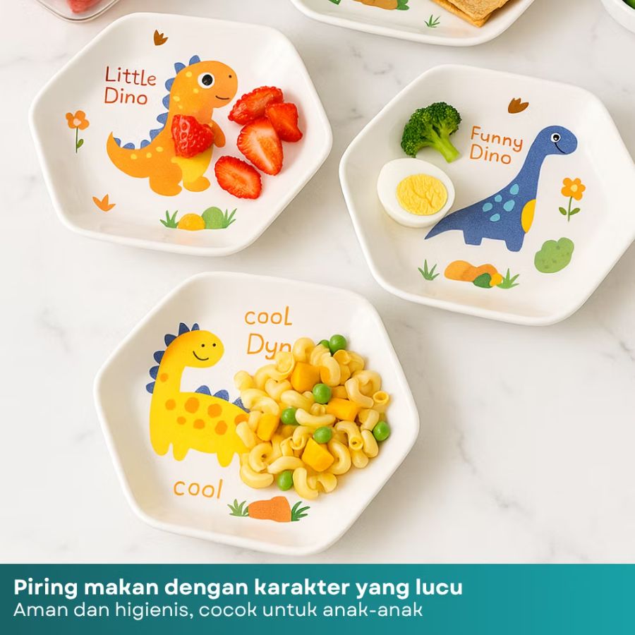 Piring Melamin Dino Persegi